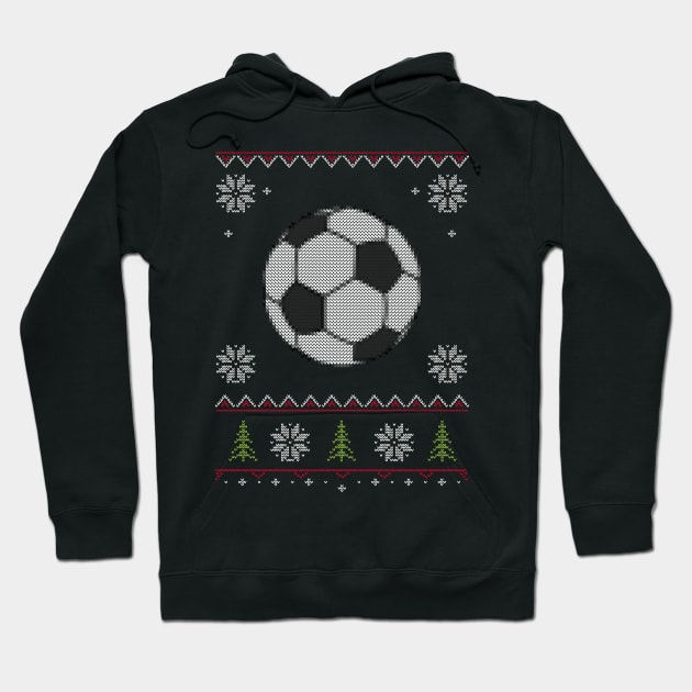 Soccer Football Ugly Sweater Christmas Hoodie by vladocar